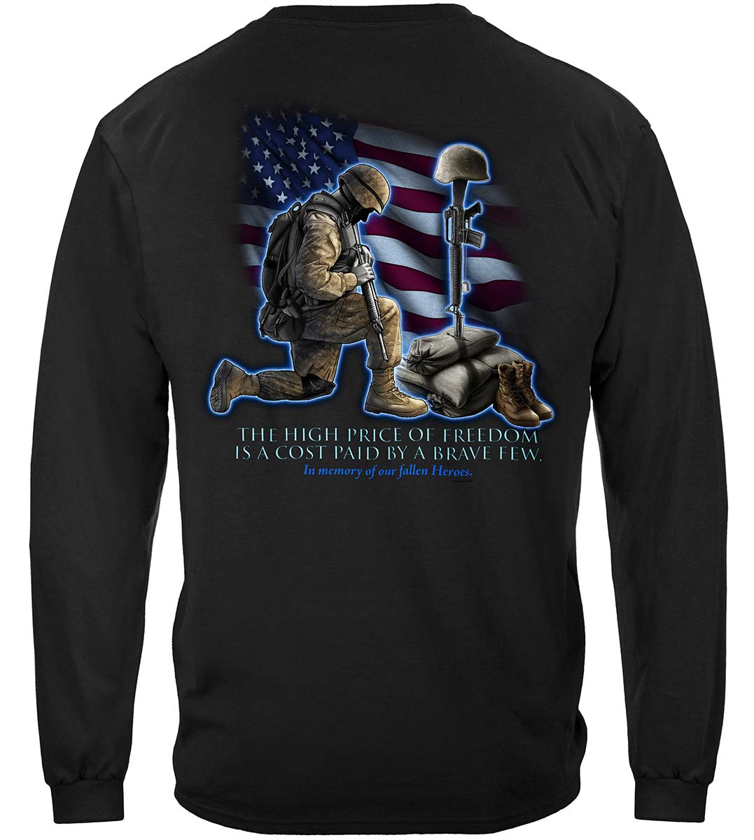 Soldier's Cross Long Sleeve Shirt - back view