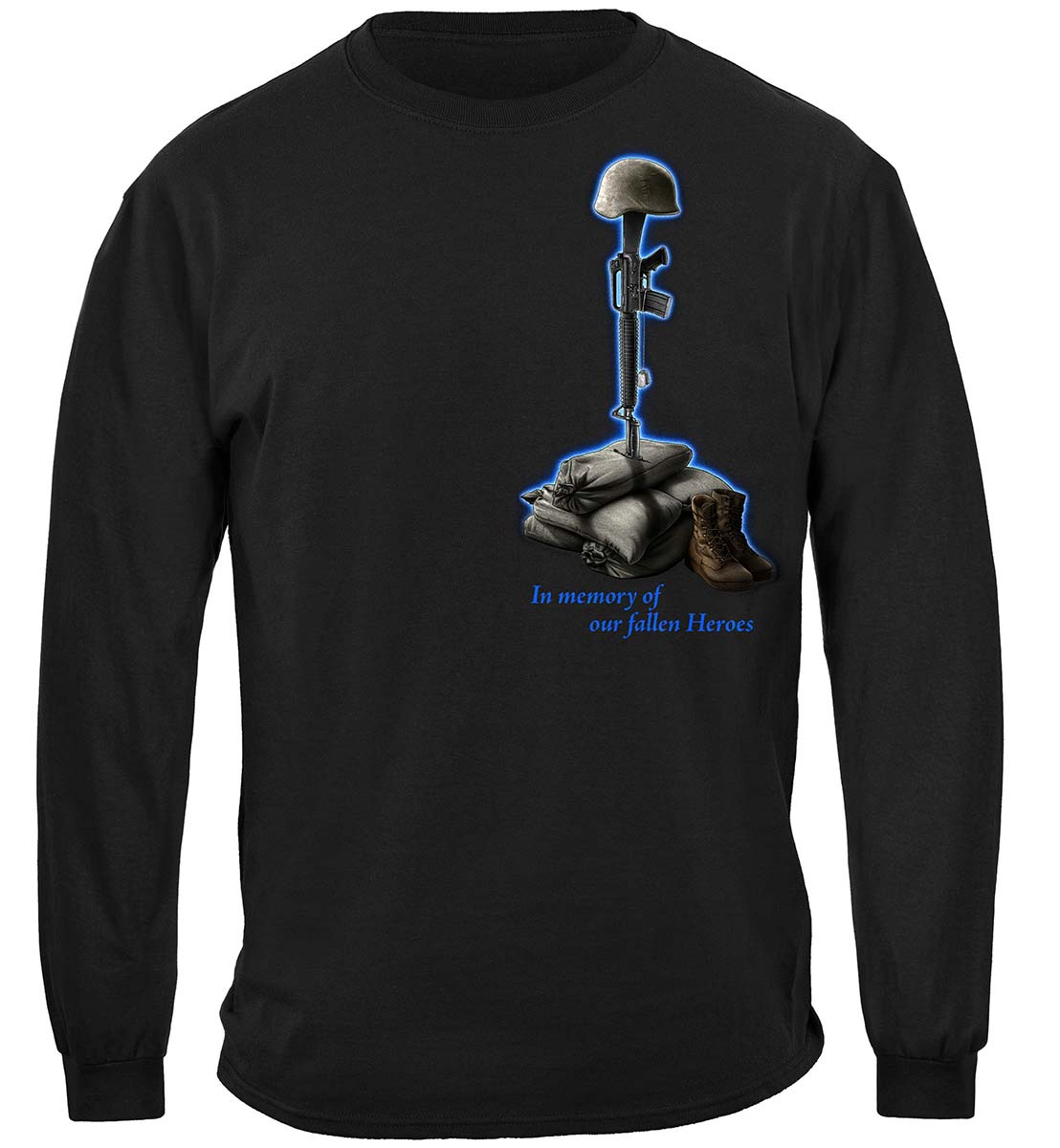 Soldier's Cross Long Sleeve Shirt - front view