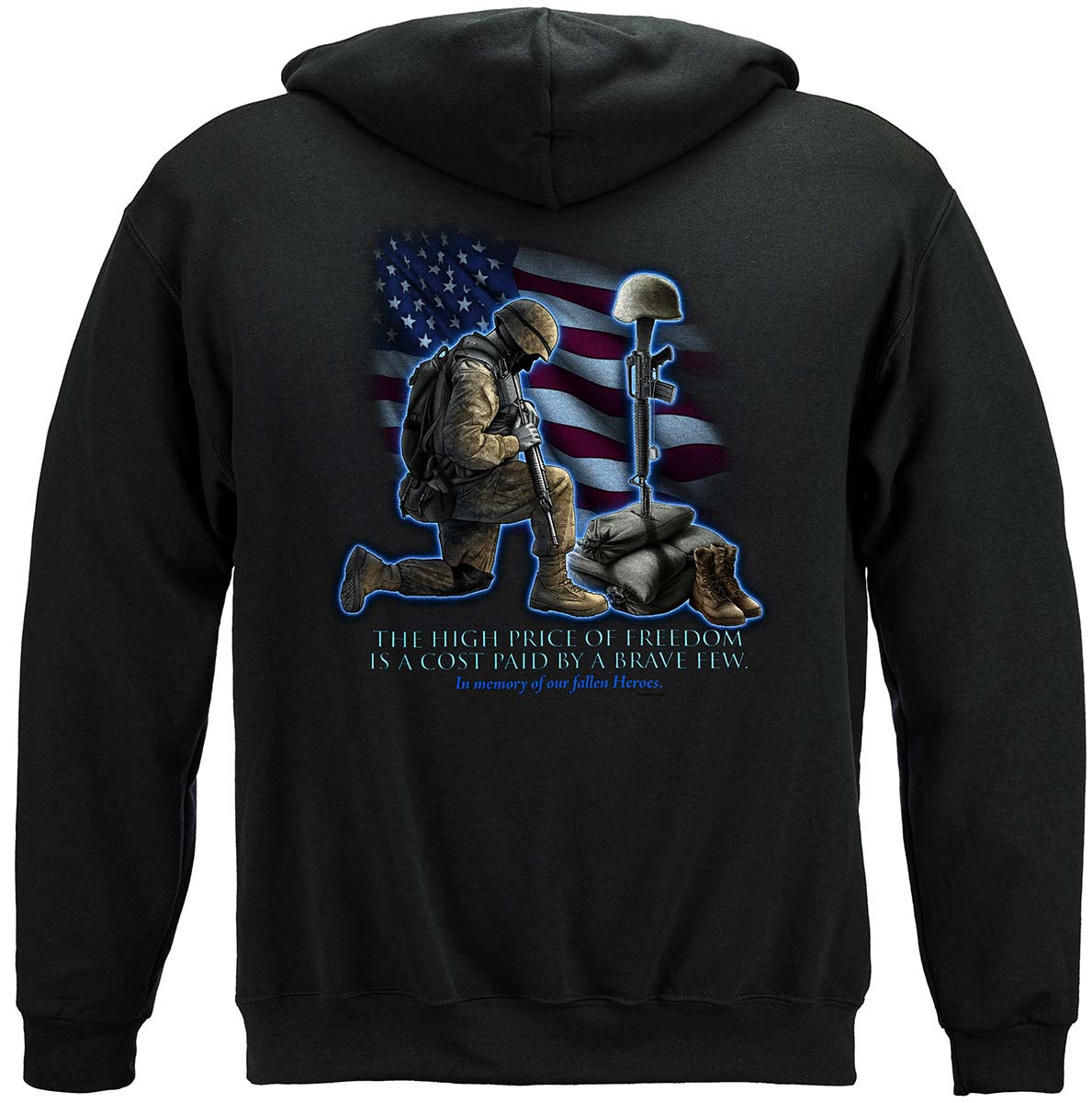 Soldier's Cross Hoodie - back view