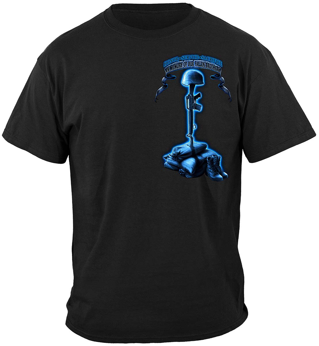 Never Forget Fallen Soldier T-Shirt - front view