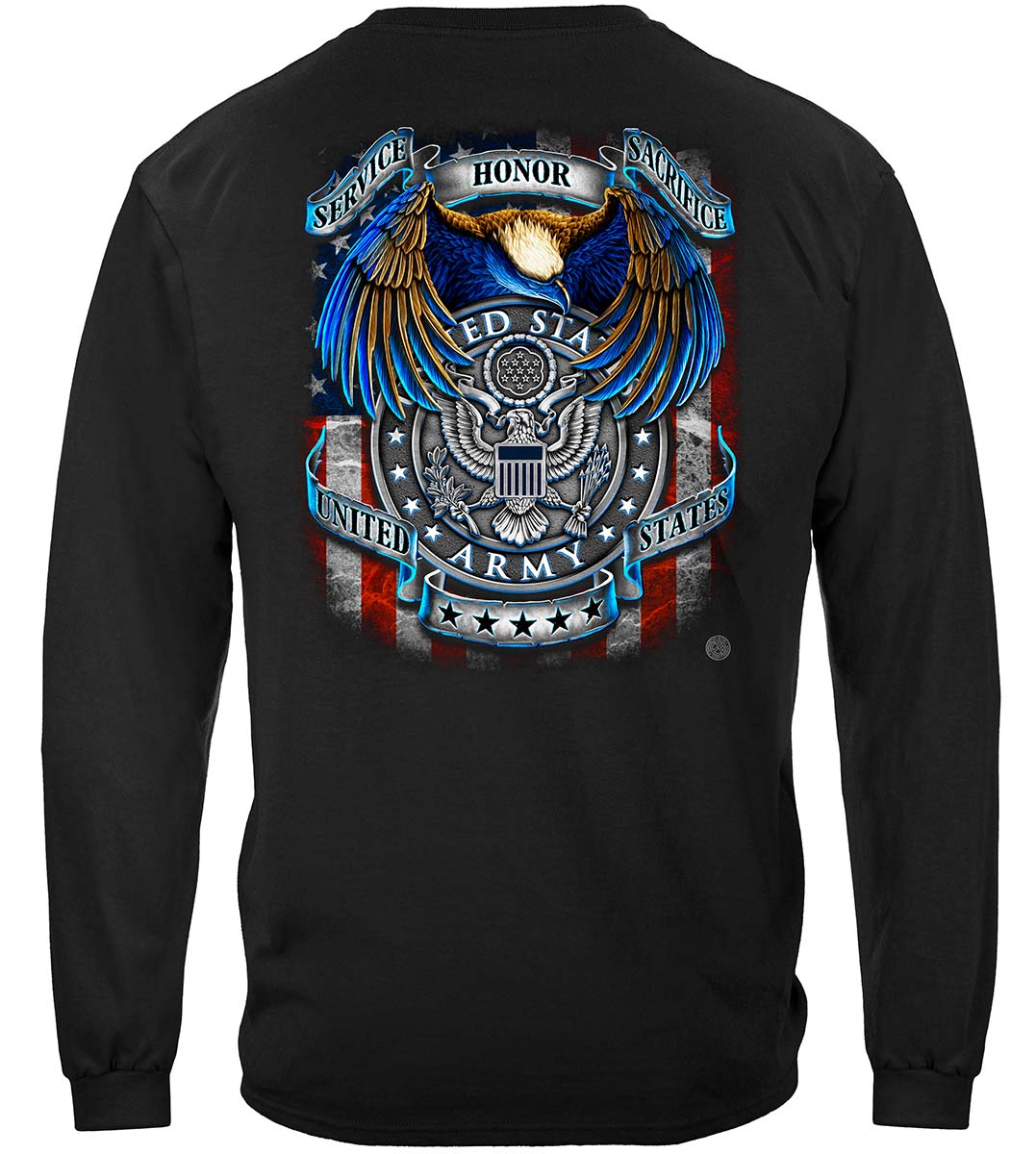 True Heroes Army Long Sleeve Shirt - back view