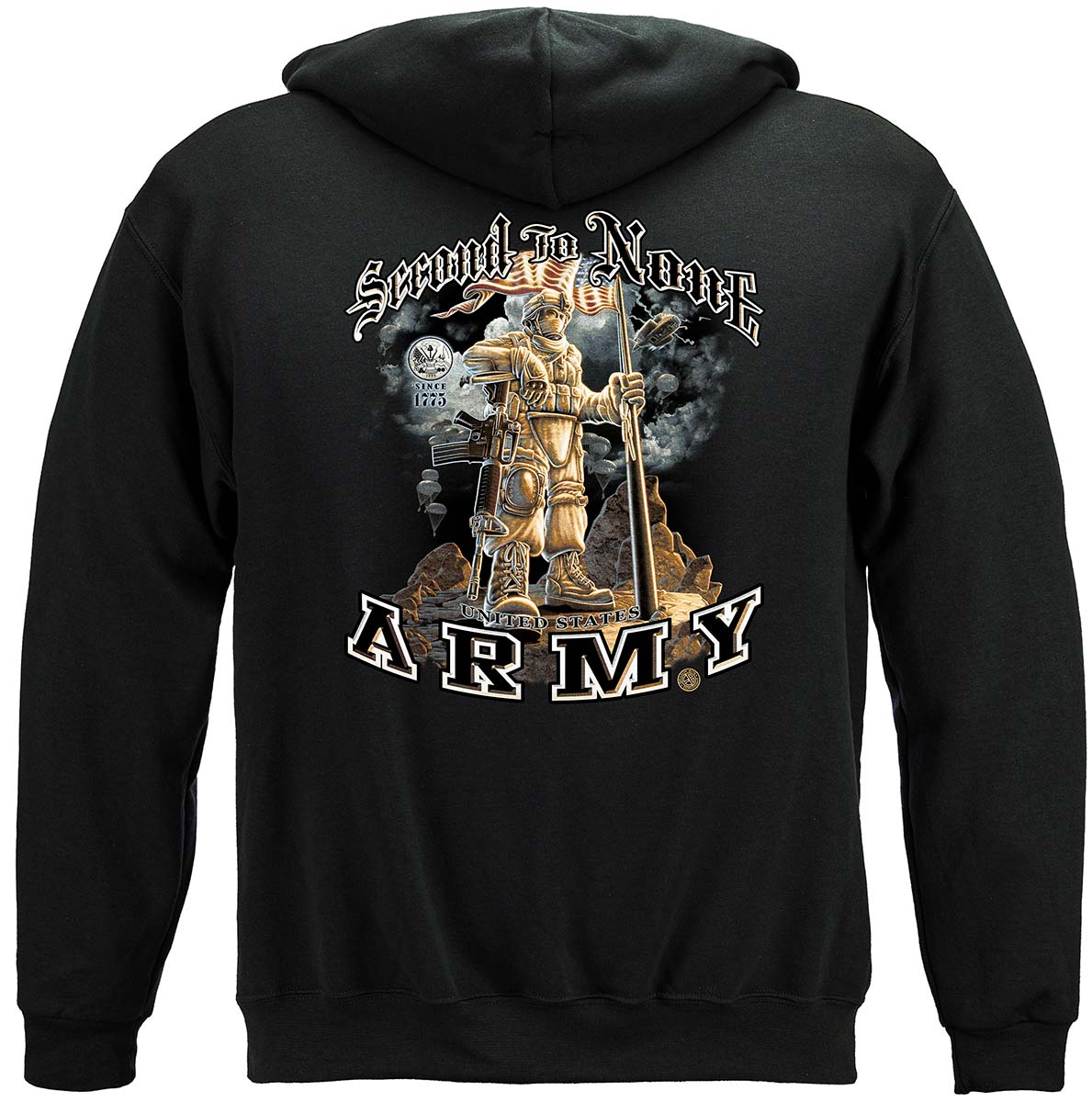 Army Second to None Classic Hoodie - back view