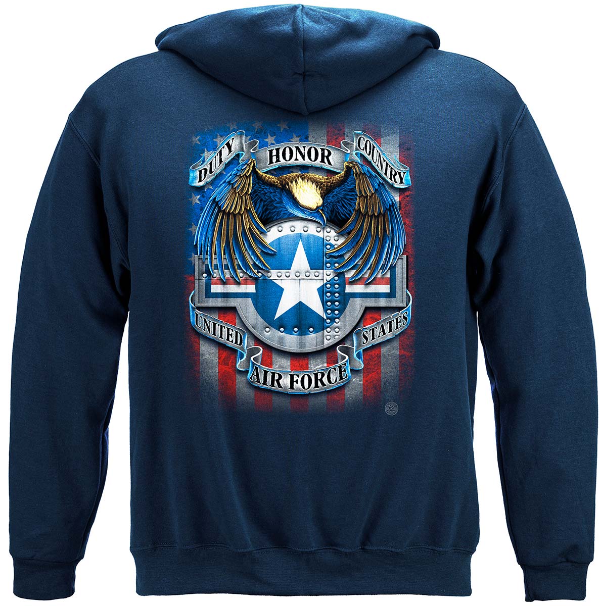 Air Force Star Shield Hoodie - back view