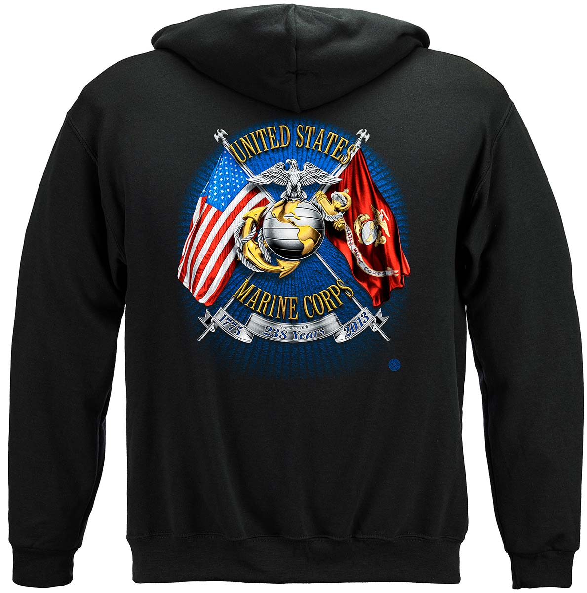 USMC Birthday Hoodie - back view