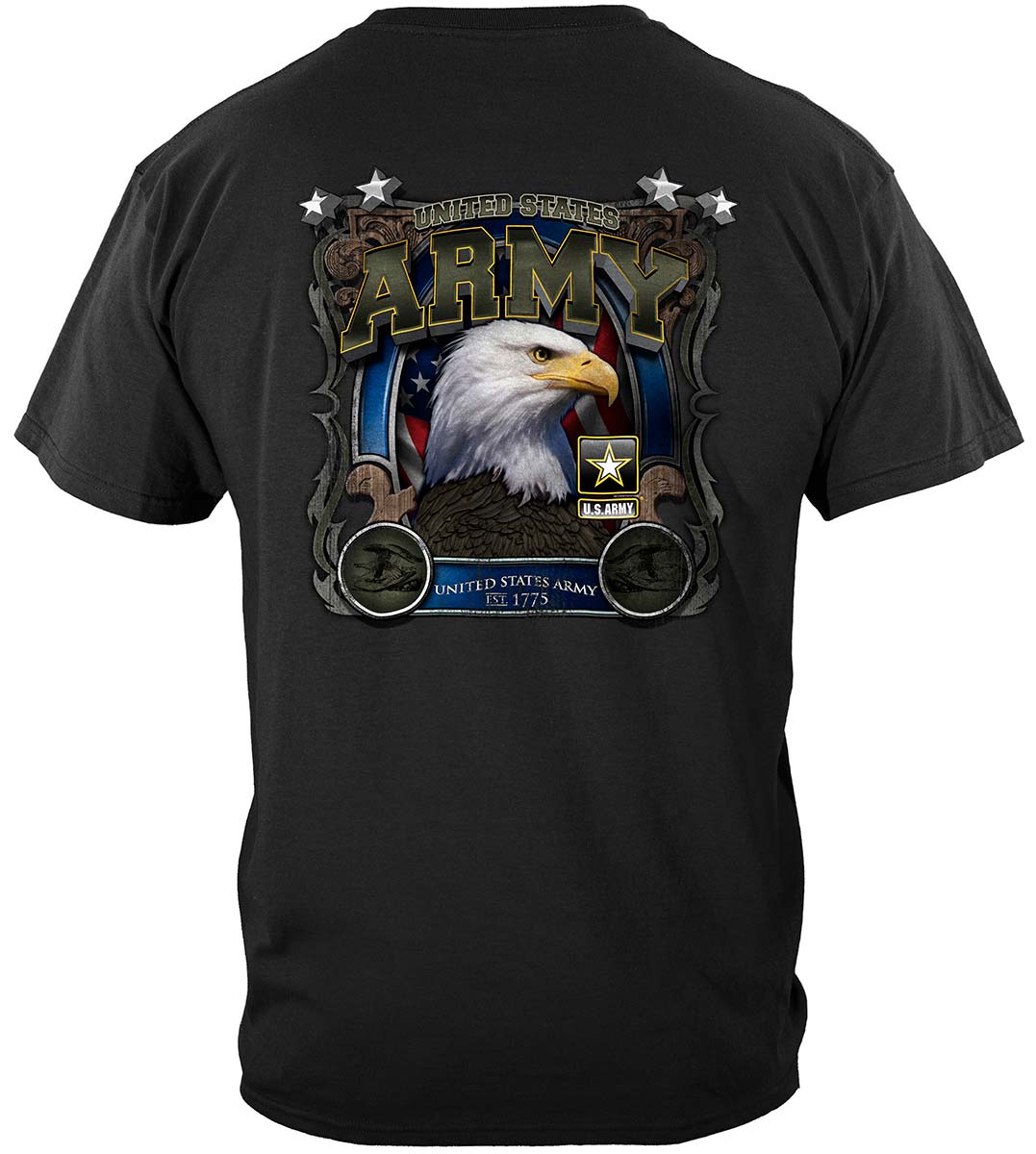 Army Eagle In Stone T-Shirt - back view