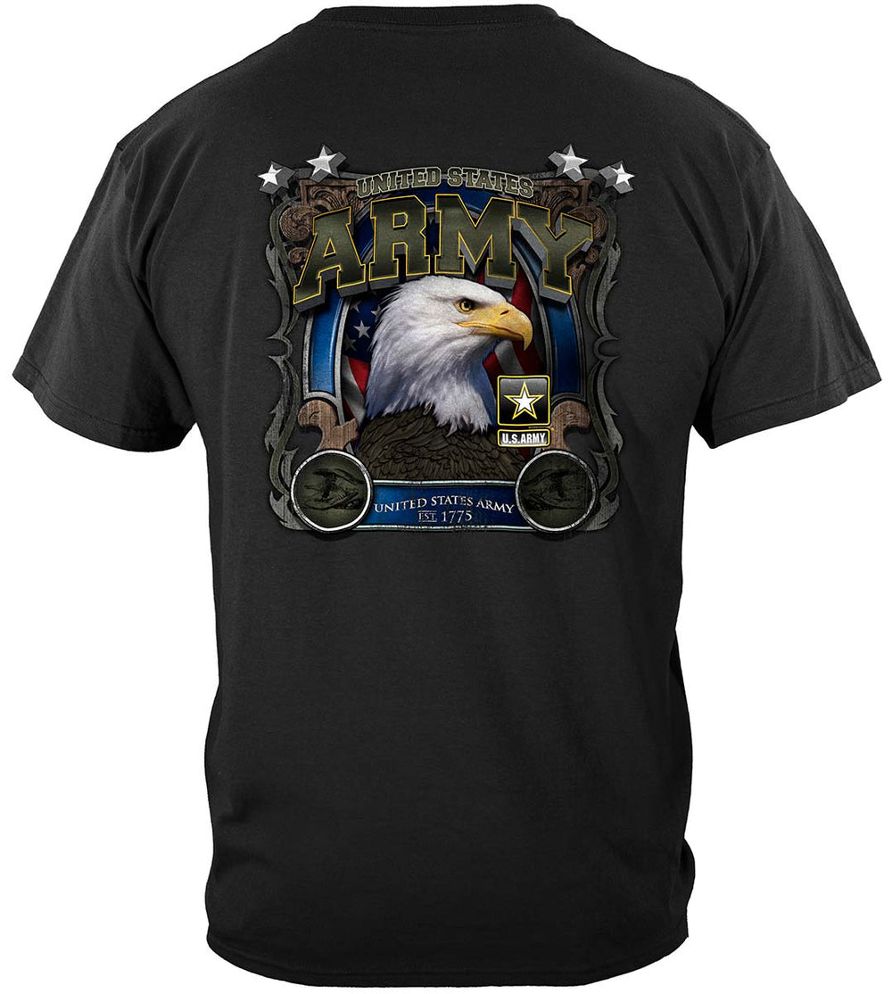 Army Eagle In Stone T-Shirt - back view