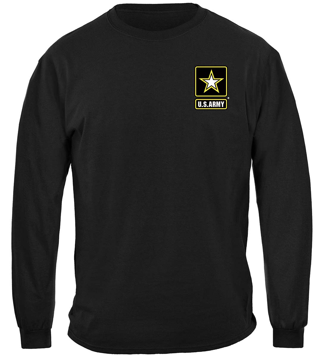 Army Duty Hooah Long Sleeve Shirt - front view