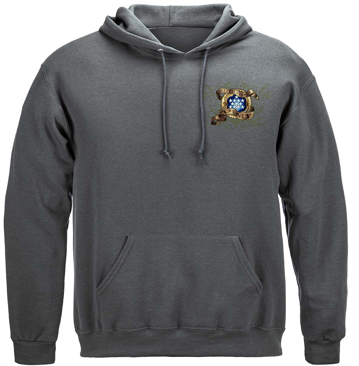 Army Shield and Eagle Hoodie - front view