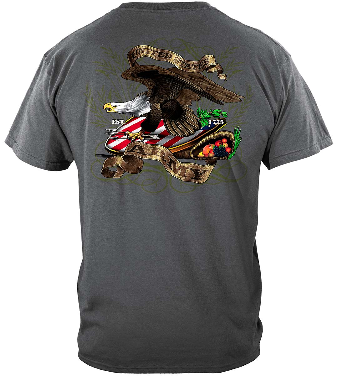 Army Shield and Eagle T-Shirt - back view