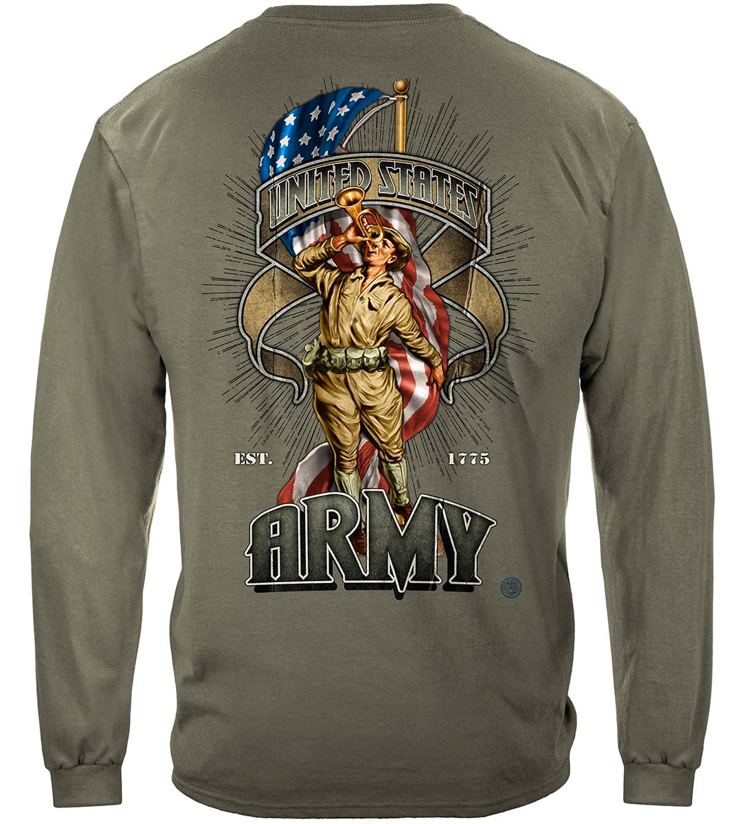 Army Doughboy Long Sleeve Shirt - back view