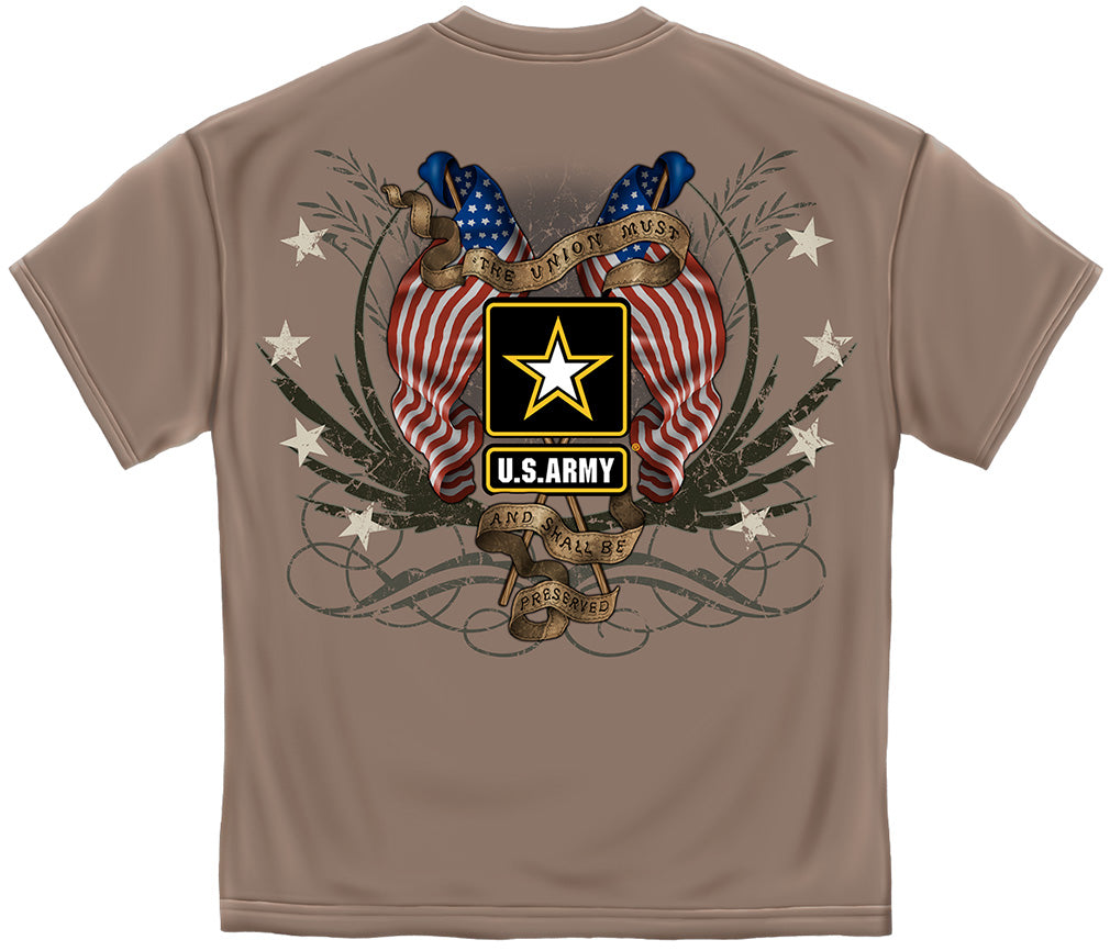 Army Star Double Flag T-Shirt - back view