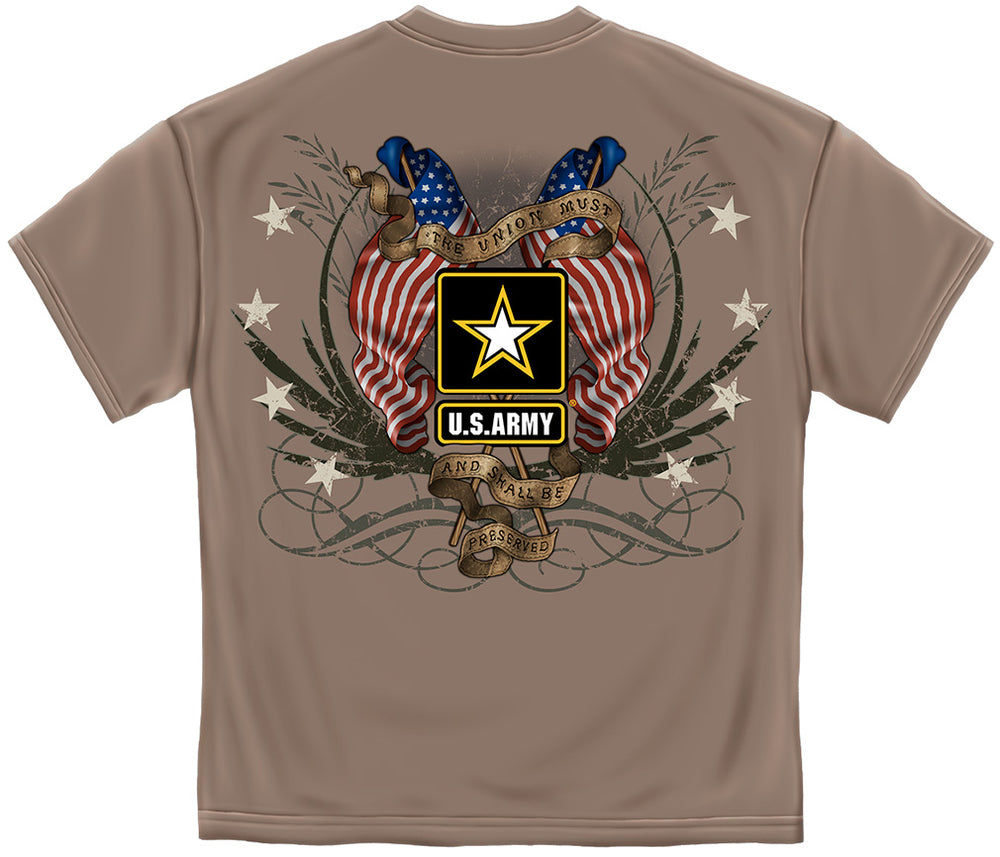 Army Star Double Flag T-Shirt - back view