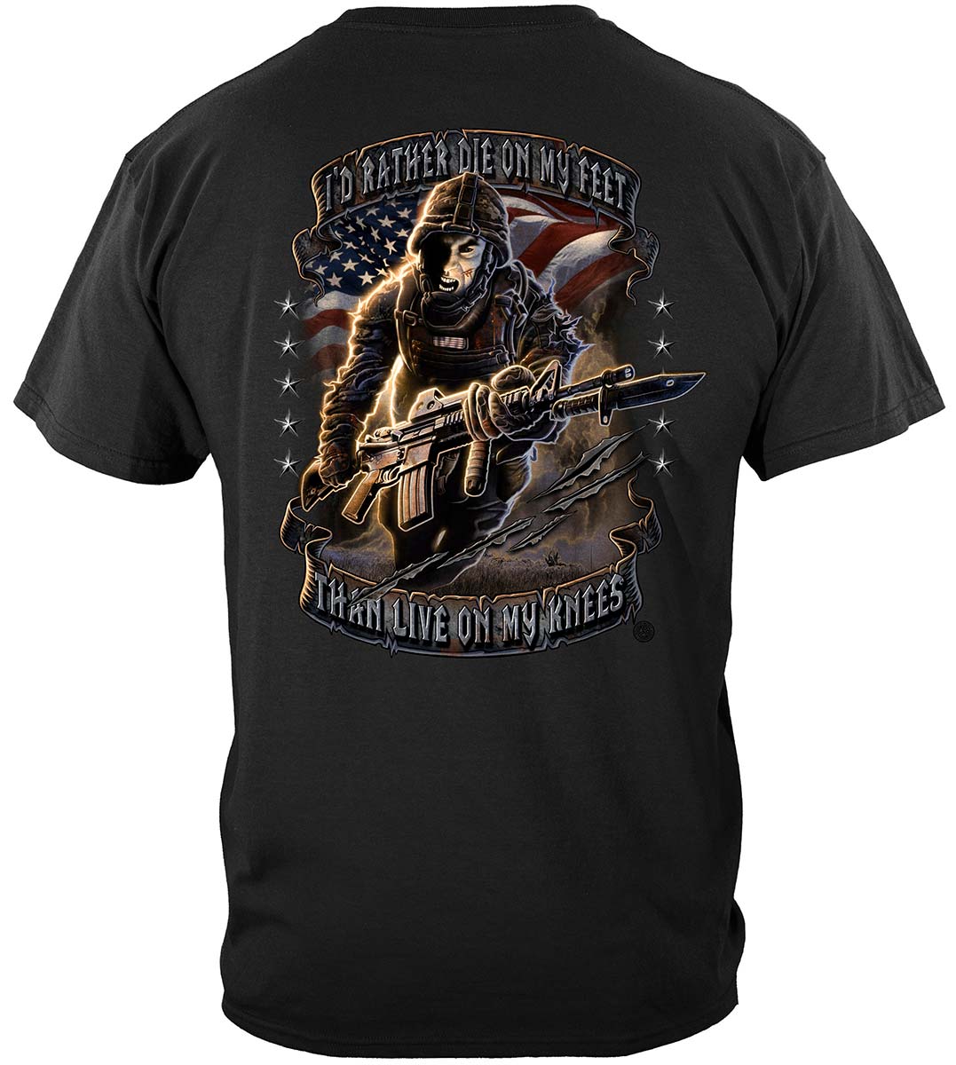 Rather Die on My Feet T-Shirt - back view