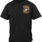 USMC Gold Lightning Time Honor Tradition Eagle T-Shirt - front view