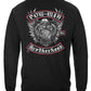 POW-MIA Biker with Rockers Silver Foil Long Sleeve Shirt - back view