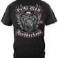 POW-MIA Biker with Rockers Silver Foil T-Shirt - back view