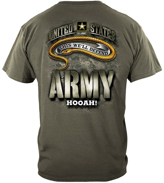 Army Strong Camo Snake T-Shirt - back view