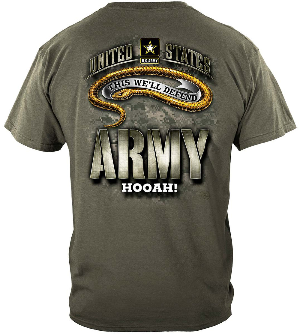 Army Strong Camo Snake T-Shirt - back view