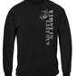 USMC First In Last Out Silver Foil Bulldog Long Sleeve Shirt - front view