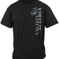 USMC First In Last Out Silver Foil Bulldog T-Shirt - front view