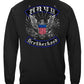 US Navy Steel Wings Biker Rocker Silver Foil Long Sleeve Shirt - back view