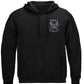 US Navy Steel Wings Biker Rocker Silver Foil Hoodie - front view