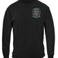 US Army Silver Stars Biker Rockers Silver Foil Long Sleeve Shirt - front view