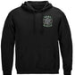 US Army Silver Stars Biker Rockers Silver Foil Hoodie - front view