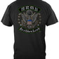 US Army Silver Stars Biker Rockers Silver Foil T-Shirt - back view