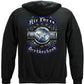 Air Force Steel Wings Biker Rockers Silver Foil Hoodie - back view