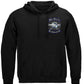 Air Force Steel Wings Biker Rockers Silver Foil Hoodie - front view