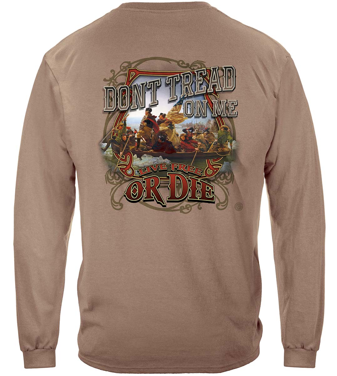 Washington Crossing the Delaware Long Sleeve Shirt - back view