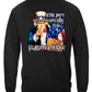 Uncle Sam Pack Your Bags Flag Long Sleeve Shirt - back view