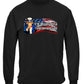 Uncle Sam Pack Your Bags Flag Long Sleeve Shirt - front view