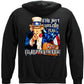 Uncle Sam Pack Your Bags Flag Hoodie - back view