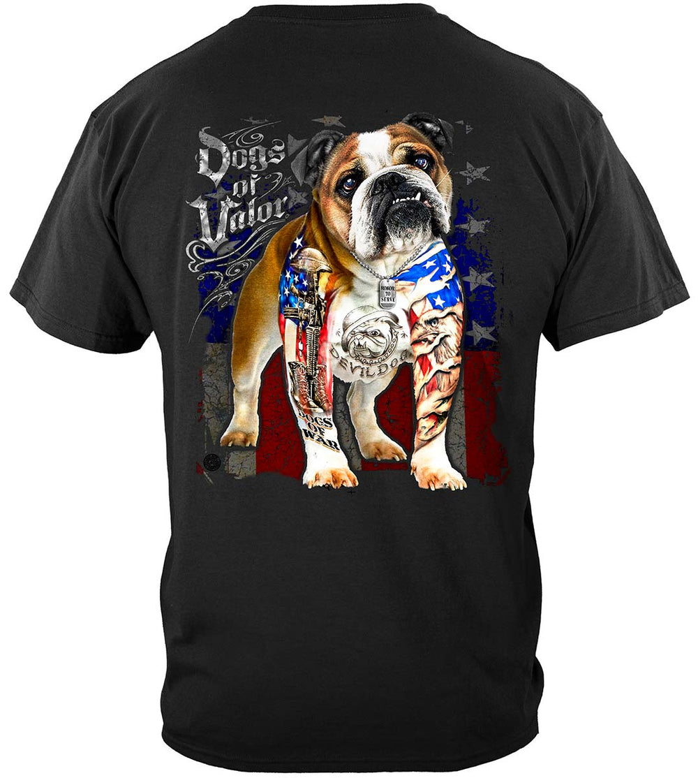 Dogs of Valor Bulldog T-Shirt - back view