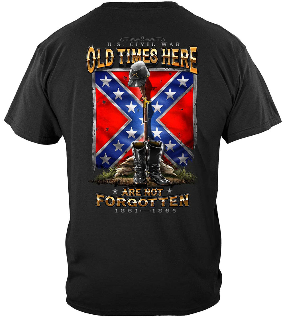 Dixieland Not Forgotten Soldiers Cross T-Shirt - back view