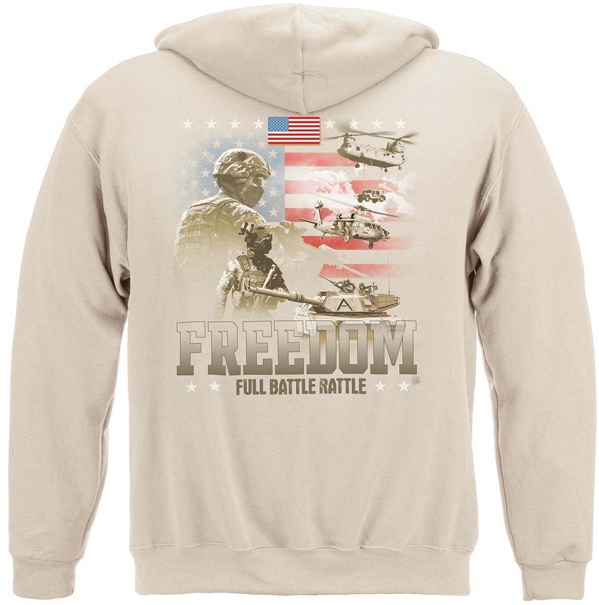Freedom Full Battle Rattle Hoodie - back view