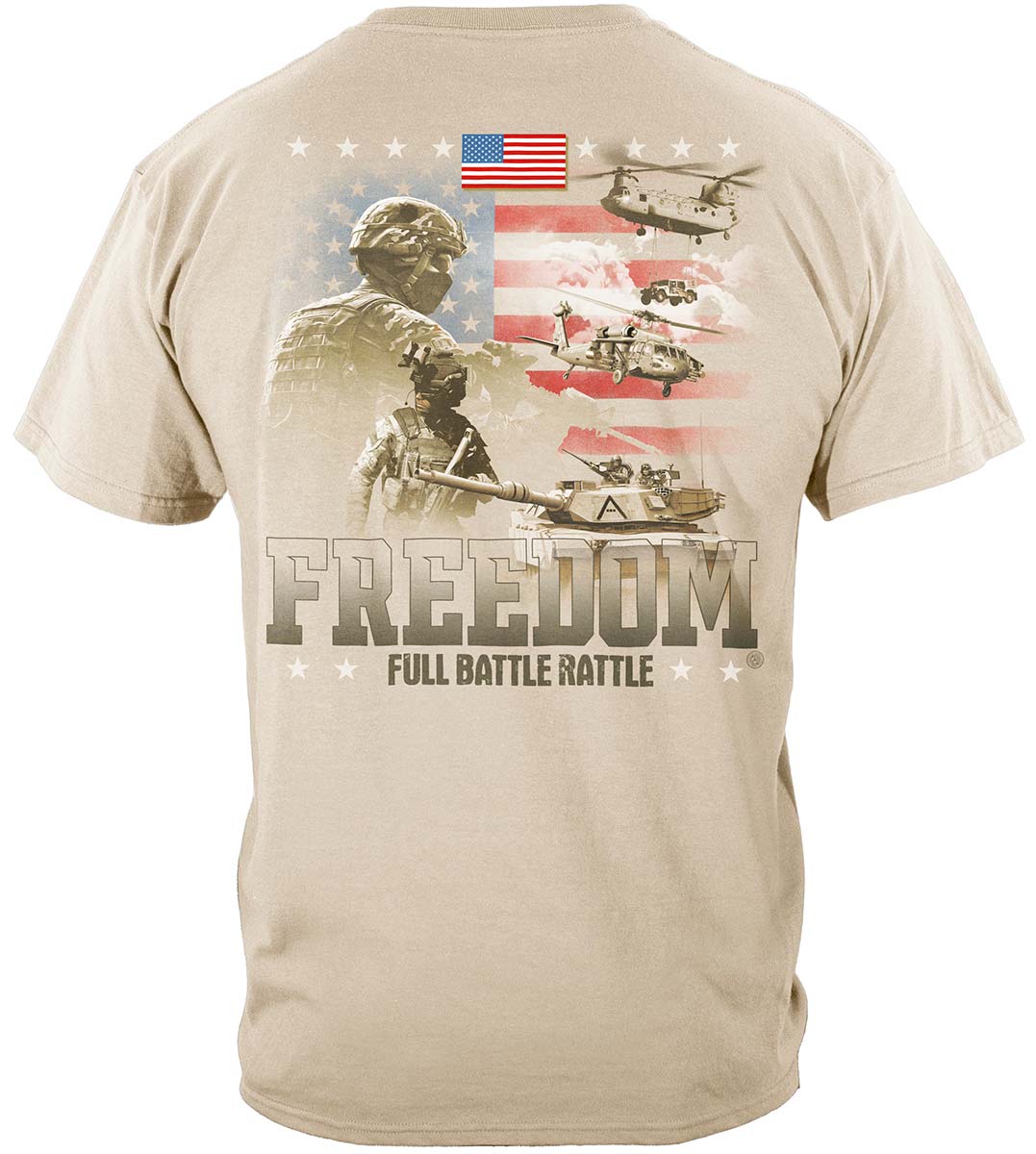 Freedom Full Battle Rattle T-Shirt - back view