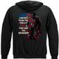 American Flag Soldier I Am the Shadow Hoodie - back view
