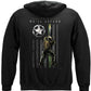 Army Patriotic Flag Hoodie - back view