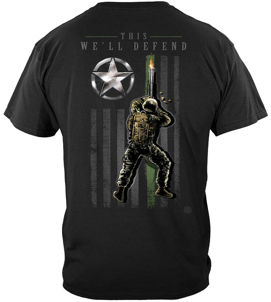 Army Patriotic Flag T-Shirt - back view