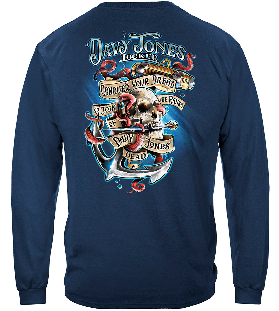 US Navy Sailors Davy Jones' Locker Long Sleeve Shirt - back view