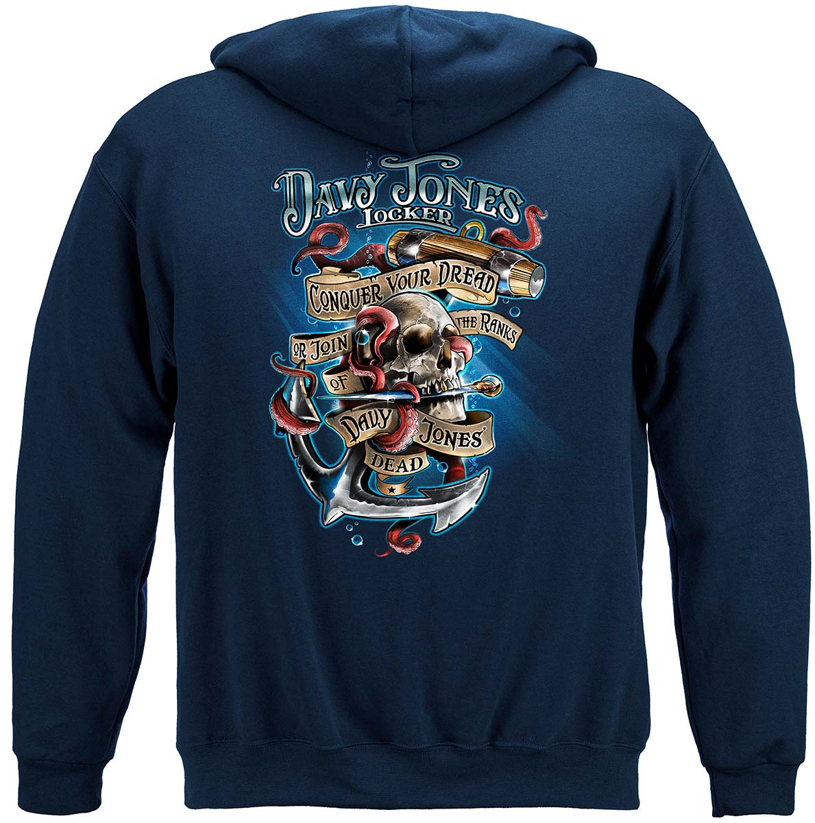 US Navy Sailors Davy Jones' Locker Hoodie - back view