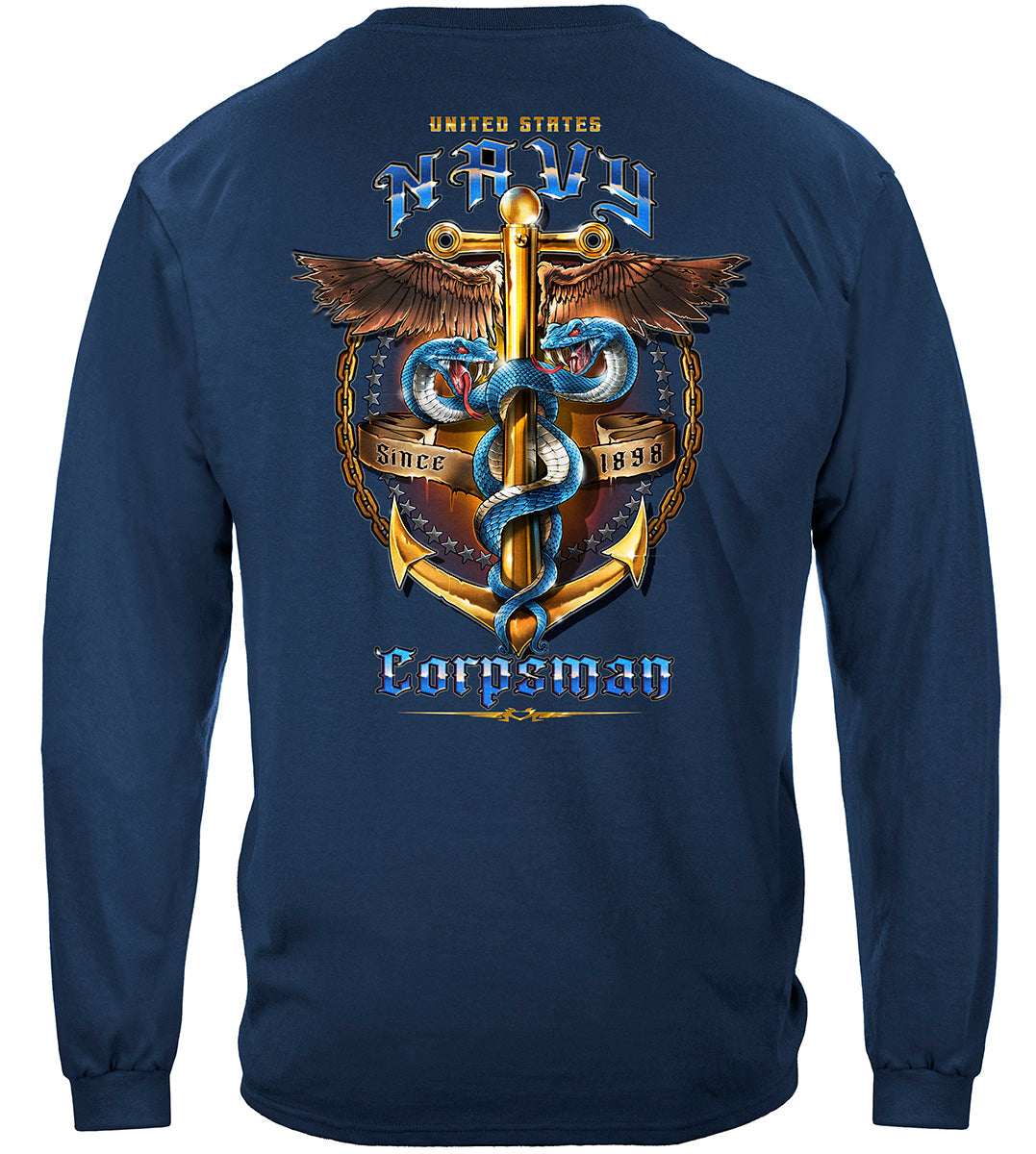 US Navy Corpsman Long Sleeve Shirt - back view