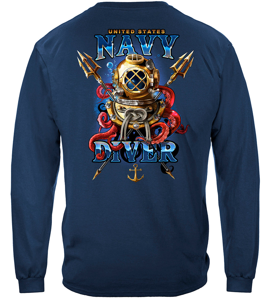 US Navy Diver Long Sleeve Shirt - back view