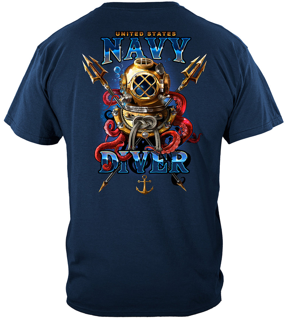 US Navy Diver T-Shirt - back view
