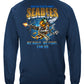 US Navy Seabees We Build We Fight Can Do Long Sleeve Shirt - back view
