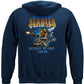 US Navy Seabees We Build We Fight Can Do Hoodie - back view