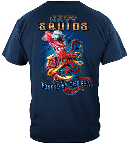 US Navy Squids Forged by the Sea T-Shirt - back view